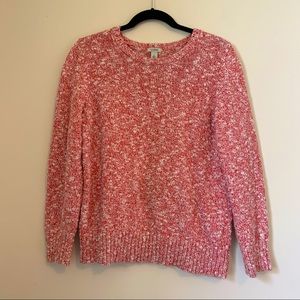 L.L. Bean Red Ochre Marled Sweater